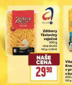 Billa Zátkovy těstoviny vaječné nabídka