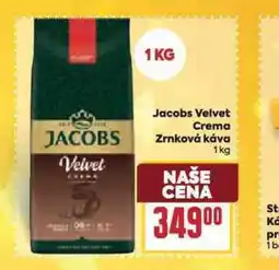 Billa Jacobs velvet crema zrnková káva nabídka