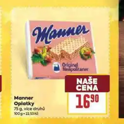 Billa Manner oplatky nabídka