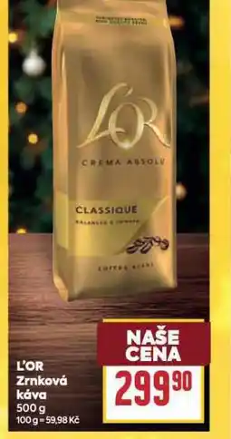 Billa L´or zrnková káva nabídka