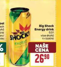 Billa Big shock energy drink nabídka