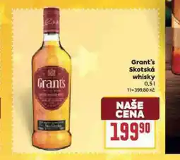 Billa Grant´s skotská whisky nabídka