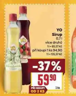 Billa Yo sirup nabídka