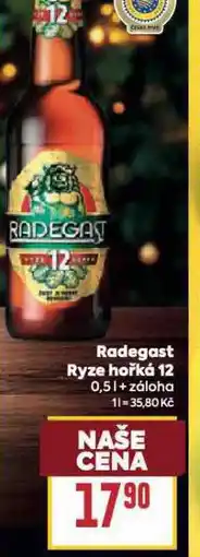 Billa Pivo radegast ryze hořká 12 nabídka