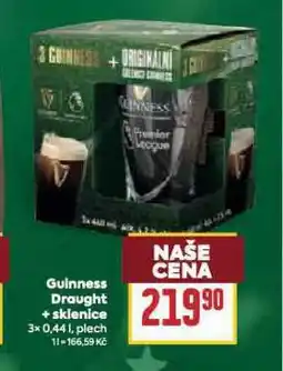 Billa Guinness draught + sklenice nabídka