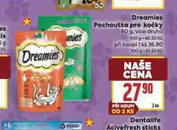 Billa Dreamies pochoutky pro kočky nabídka