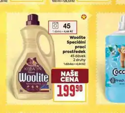 Billa Woolite speciální prací prostředek nabídka