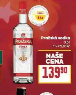 Billa Pražská vodka nabídka