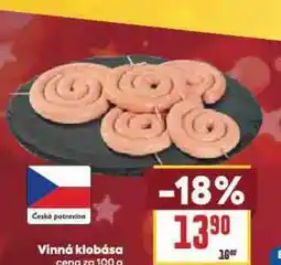 Billa Vinná klobása nabídka
