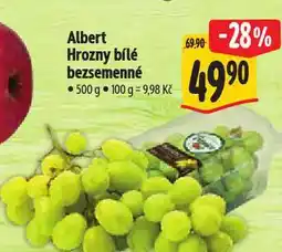 Albert Hrozny bílé bezsemenné nabídka