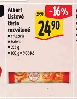 Albert Listové těsto rozválené nabídka