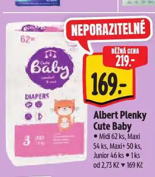 Albert Cute baby plenky nabídka