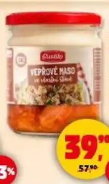 Penny Market Vepřové ve vlastní šťávě 98% masa nabídka