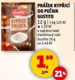 Penny Market Prášek kypřicí do pečiva gustito nabídka