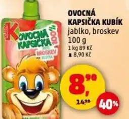 Penny Market Ovocná kapsička kubík jablko, broskev nabídka