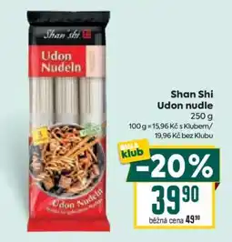 Billa Shan Shi Udon nudle nabídka