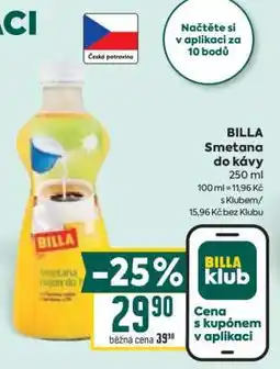 Billa BILLA Smetana do kávy nabídka