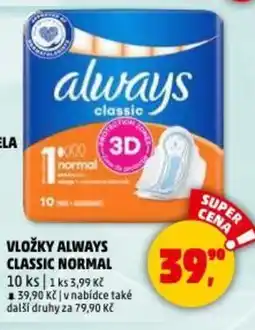 Penny Market Vložky Always classic normal nabídka