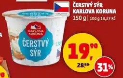 Penny Market Čerstvý sýr Karlova Koruna nabídka