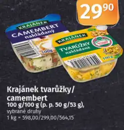 COOP TIP Krajánek tvarůžky/ camembert nabídka