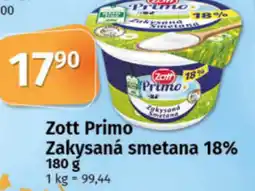 COOP TIP Zott Primo Zakysaná smetana 18% nabídka