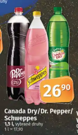 COOP TIP Canada Dry/Dr. Pepper/ Schweppes nabídka
