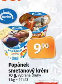 COOP TIP Ranko Papánek smetanový krém nabídka