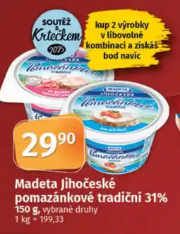 COOP TIP MADETA Jihočeské pomazánkové tradiční 31% nabídka