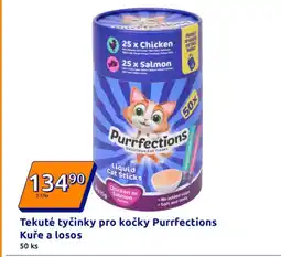 Action Tekuté tyčinky pro kočky Purrfections Kuře a losos nabídka