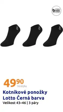 Action Kotníkové ponožky Lotto Černá barva nabídka