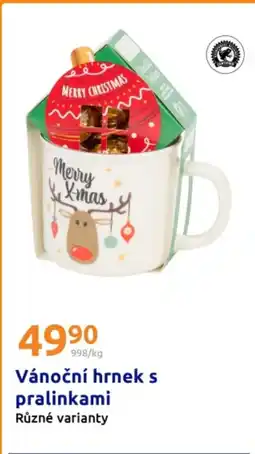 Action Vánoční hrnek s pralinkami nabídka