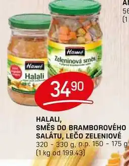 Flop HALALI, SMĚS DO BRAMBOROVÉHO SALÁTU, LEČO ZELENIOVÉ 320 330 g. p.p. 150 - 175 g nabídka