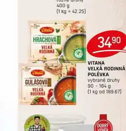 Flop VITANA VELKÁ RODINNÁ POLÉVKA vybrané druhy 90-184 g nabídka