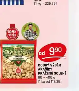 Flop DOBRÝ VÝBĚR ARAŠÍDY PRAŽENÉ SOLENÉ 80 - 400 g nabídka
