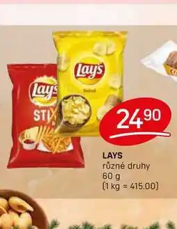 Flop LAYS různé druhy 60g nabídka