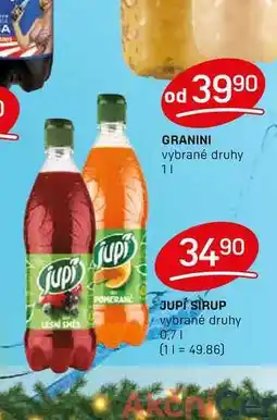 Flop JUPI SIRUP vybrané druhy 0,7l nabídka