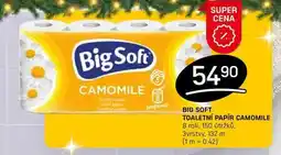 Flop BIG SOFT TOALETNÍ PAPÍR CAMOMILE 8 rolí, 150 útržků. 3vrstvy, 132 m nabídka