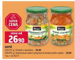 Terno Hamé Hrášek s karotkou 330/175 g Zeleninová směs k přípravě bramborového salátu nabídka