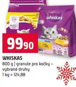 Terno WHISKAS 800 g granule pro kočky vybrané druhy nabídka