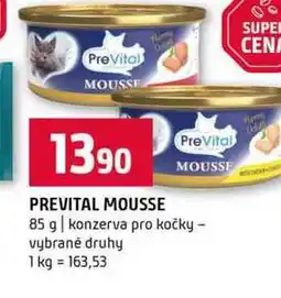 Terno PREVITAL MOUSSE 85 g konzerva pro kočky - vybrané druhy nabídka