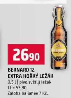 Terno BERNARD 12 EXTRA HOŘKÝ LEŽÁK 0,5l pivo světlý ležák nabídka