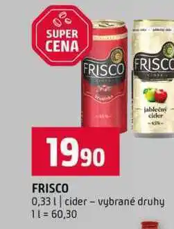 Terno FRISCO cider 0,33l vybrané druhy nabídka