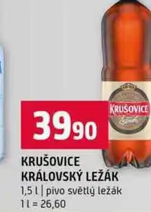 Terno KRUŠOVICE KRÁLOVSKÝ LEŽÁK 1,5l pivo světlý ležák nabídka