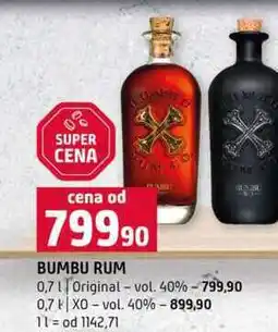 Terno BUMBU RUM 0,7l Original vol. 40% nabídka