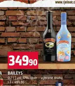 Terno BAILEYS 0,7l vol. 17%, liker vybrané druhy nabídka