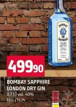 Terno BOMBAY SAPPHIRE LONDON DRY GIN 0,7l vol. 40% nabídka