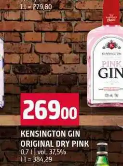 Terno KENSINGTON GIN ORIGINAL DRY PINK 0,7l vol. 37,5% nabídka