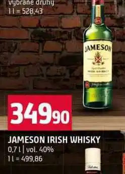 Terno JAMESON IRISH WHISKY 0,7l vol. 40% nabídka
