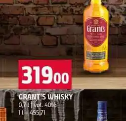 Terno GRANT'S WHISKY 0,7l vol. 40% nabídka