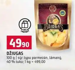 Terno DŽIUGAS 100 g sýr typu parmezán, lámaný, 40% tuku nabídka
